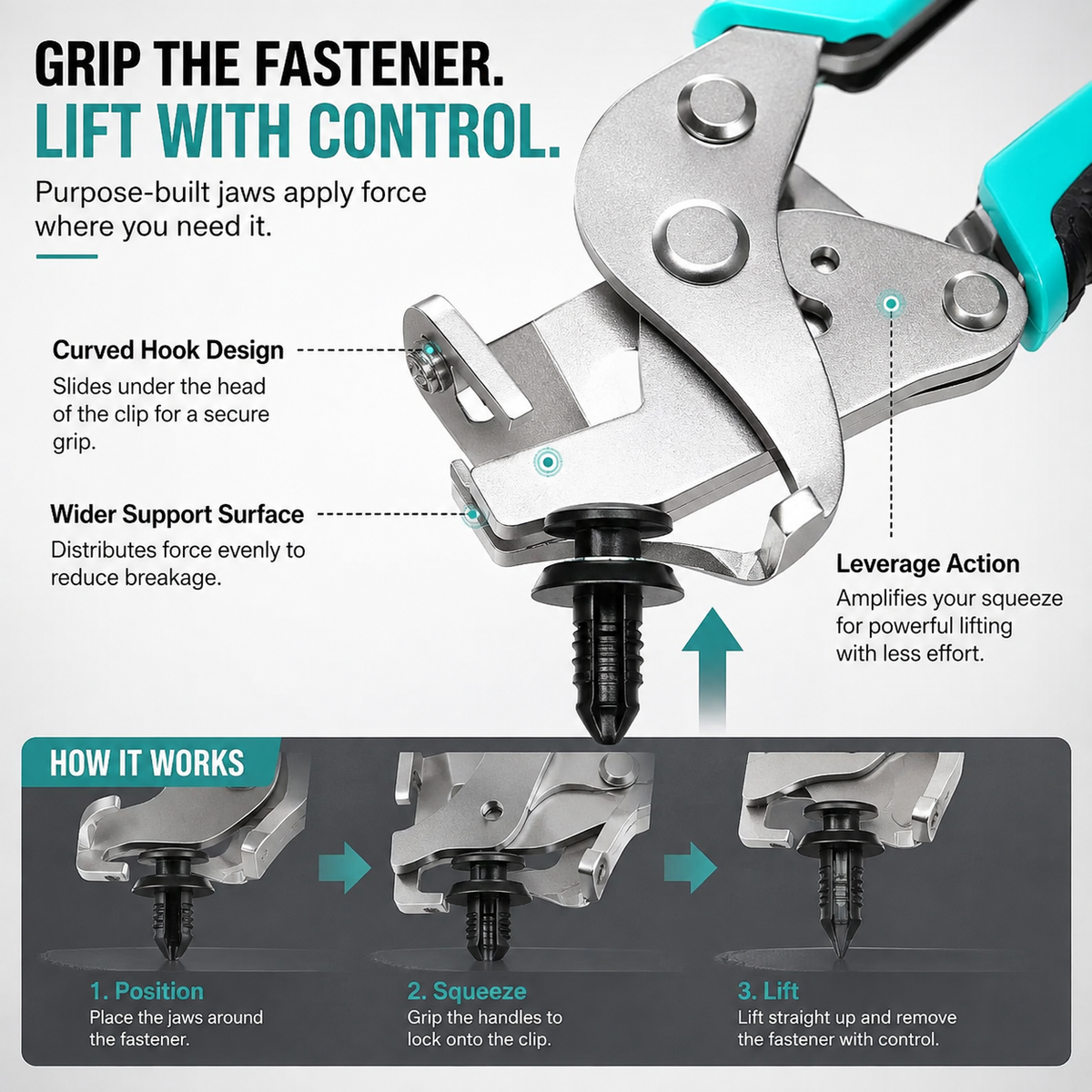 Auto Fastener Clip Removal Pliers