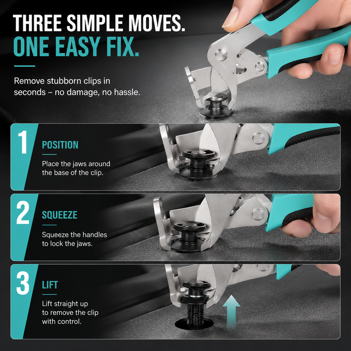 Auto Fastener Clip Removal Pliers